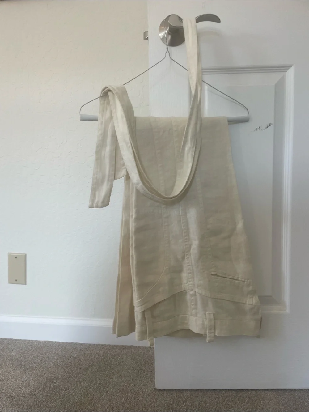 Cream Linen Trousers by Zara - size 4